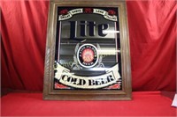 Framed Lite Beer Mirror