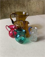 Lot of Miniature Glass Pitchers