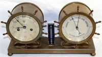 [C] ~ Waterbury Ships Bell No. 16 Clock/Barometer