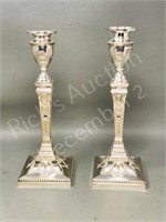 pair- 11" tall ornate candle sticks