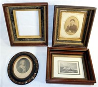[C] ~ C(Lot of 4) Victorian Walnut Frames