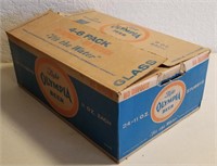 Vintage Olympia Beer Stubby Bottles Case Box