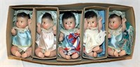 [M] ~ Set of 5 Small Plastic Baby Dolls