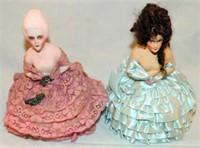 [M] ~ (Lot of 2) Composite 1/2 Doll Pin Cushions