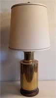 Vintage Brass Table Lamp Approx 37" Tall