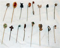 [M] ~ (Lot of 16) Various Antique Stick Pins