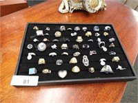 LG LOT COSTUME JEWELRY RINGS