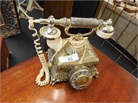 VINTAGE BRASS ROTARY DIAL PHONE