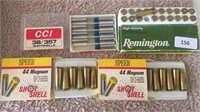 Remington 357 Mag - 8, CCI 38/357 - 5, Speer 44