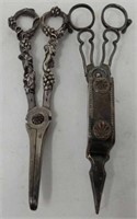 Victorian silverplated wick trimmer & grape shears
