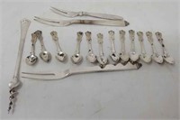 Sterling utensils and miniture spoons group 138 g