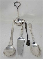 Group of vintage silver plated serving utensils