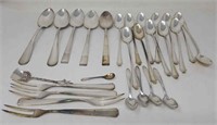 Group of vintage silver plated flatware