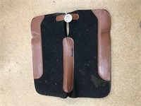 Tag #114 Black Leather Trimmed Non Slip Saddle Pad