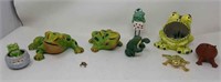Box of frog figurines