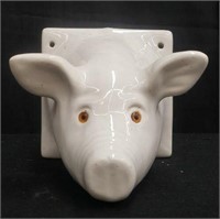 Ceramic pig wall hanger