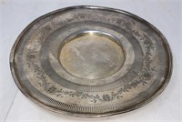 Sterling silver pierced plate, 296g