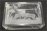 Etched glass covered box