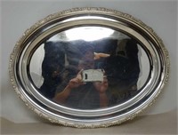 Vintage oval silver plated tray