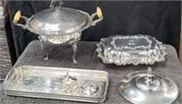 Group of silver plated pcs. BC