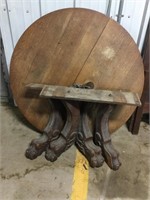 Round claw foot table  (48”)