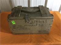 18” x 10” wooden ammo box