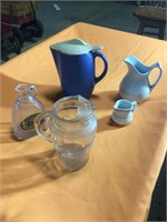 Glass and ceramic pitchers