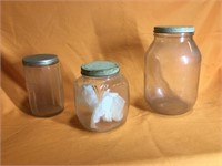 Vintage jars with lids