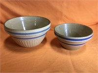 2 crock bowls