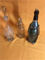 Vintage music box/pouring decanters