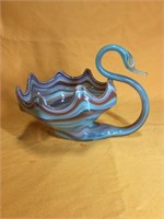 Decorative swan glass bowl