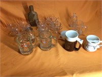 Miscellaneous glassware - parfait cups, mustache