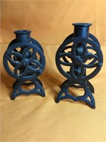 cast iron candle holders