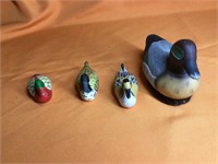 3 mini duck pencil sharpeners and one duck lint