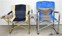 (2) Camping Directors Chairs w/ Side Table