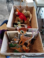 lot of stuffed animals and wall hangings