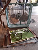hot plate and older fan