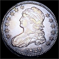 1829 Capped Bust Half Dollar CLOSELY UNC