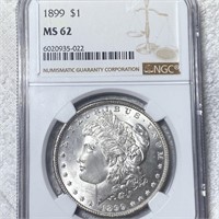 1899 Morgan Silver Dollar NGC - MS62