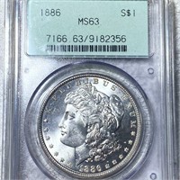 1886 Morgan Silver Dollar PCGS - MS63