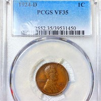1924-D Lincoln Wheat Penny PCGS - VF35