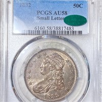 1832 Capped Bust Half Dollar PCGS - AU58 SML LETRS