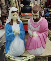 Empire Mary & Joseph blow molds, 26" tall