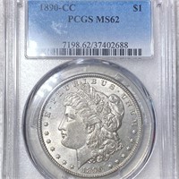 1890-CC Morgan Silver Dollar PCGS - MS62