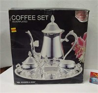 Wm Rogers silverplate coffee set, new in box