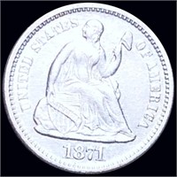 1871 Seated Liberty Half Dime UNCIRCULATED