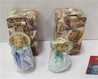Lot of 2 Cherished Teddies Spring Bonnets, new in