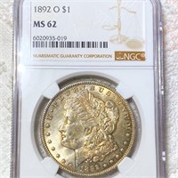 1892-O Morgan Silver Dollar NGC - MS62
