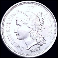 1867 Three Cent Nickel UNCIRCULATED