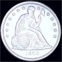 1859-S Seated Liberty Dollar CLOSELY UNCIRCULATED